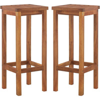 Vidaxl Bar Chairs 2 Pcs Solid Acacia Wood