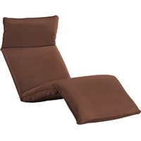 Vidaxl Foldable Sunlounger Oxford Fabric Brown