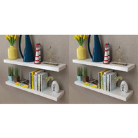 Vidaxl Wall Shelves 4 Pcs White 31.5""