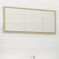 Vidaxl Bathroom Mirror Sonoma Oak 31.5""X0.6""X14.6"" Engineered Wood