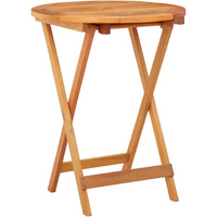 Vidaxl Folding Patio Table 23.6""X29.5"" Solid Eucalyptus Wood