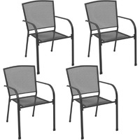 Vidaxl Patio Chairs 4 Pcs Mesh Design Anthracite Steel