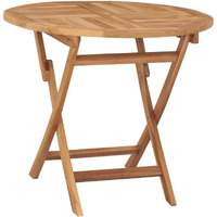 Vidaxl Folding Patio Table 33.5""X30"" Solid Teak Wood