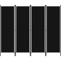 Vidaxl 4-Panel Room Divider Black 78.7""X70.9""