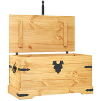 Vidaxl Storage Chest Mexican Pine Corona Range 35.8""X19.5""X18.5""