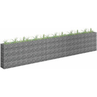 Vidaxl Gabion Raised Bed Galvanized Steel 177.2""X11.8""X35.4""