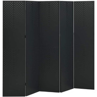 Vidaxl 5-Panel Room Divider Black 78.7""X70.9"" Steel