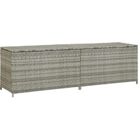 Vidaxl Patio Storage Box Poly Rattan 78.7""X19.6""X23.6"" Gray
