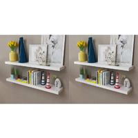 Vidaxl Wall Shelves 4 Pcs White 39.4""