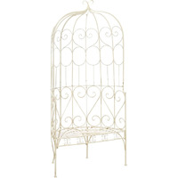 Vidaxl Patio Bench 37.4"" Iron Antique White