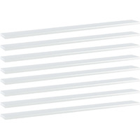 Vidaxl Bookshelf Boards 8 Pcs High Gloss White 39.4""X3.9""X0.6"" Engineered Wood