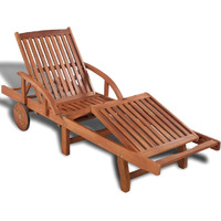 Vidaxl Sun Lounger Solid Acacia Wood