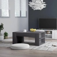 Vidaxl Coffee Table Gray 39.4""X23.6""X16.5"" Engineered Wood