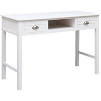 Vidaxl Writing Desk White 43.3""X17.7""X29.9"" Wood