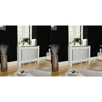 Vidaxl Radiator Covers 2 Pcs White Mdf 44.1""