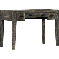 Vidaxl Desk Black 43.3""X19.7""X29.5"" Solid Mango Wood