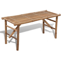 Vidaxl Folding Patio Bench 46.5"" Bamboo