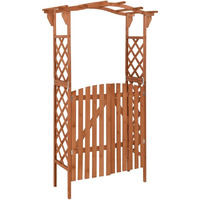 Vidaxl Pergola With Gate 45.7""X15.7""X80.3"" Solid Firwood