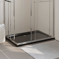 Vidaxl Rectangular Abs Shower Base Tray Black 31.5""X47.2""