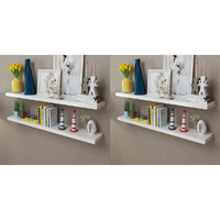 Vidaxl Wall Shelves 4 Pcs White 47.2""