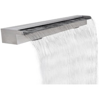 Rectangular Waterfall Pool Fountain Stainless Steel 47.2""