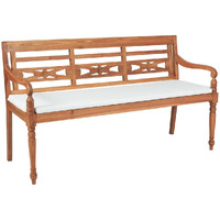 Vidaxl Batavia Bench With Cushions 59.1"" Teak