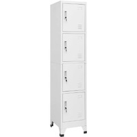Vidaxl Locker Cabinet With 4 Compartments 15""X17.7""X70.9""
