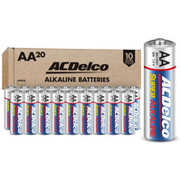 Acdelco 20-Count Aa Batteries, Maximum Power Super Alkaline Battery, 10-Year Shelf Life
