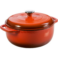 Lodge Enameled Cast Iron Dutch Oven, 6 Qt, Poppy