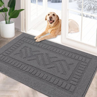 Foneyi Indoor Doormat, Front Back Door Mat Rubber Backing Non Slip Door Mats, 24 ""X36 "" Low-Profile Absorbent Resist Dirt Entryway Doormat Inside Floor Mats Entrance Washable, Entry Doormats, Grey