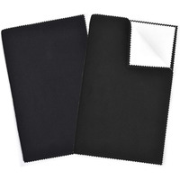 Sevenwell 2Pcs Jewelry Polishing Cleaning Cloth Large 10 ' ' X 12 ' ' For Sterling Silver Jewelry Gold, Diamond, Platinum, Precious Stones, Coins (Black)