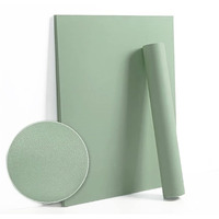 Dimoon 118 ""X15.7 "" Peppermint Light Green Peel And Stick Wallpaper Cyan Thicken Waterproof Contact Paper Solid Green Gray Wall Paper Self Adhesive Wallpaper Removable Shelf Drawer Liner Vinyl Roll