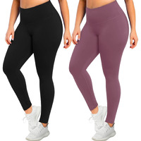 Morefeel Plus Size Leggings For Women-Stretchy X-Large-4X Tummy Control High Waist Spandex Workout Black Yoga Pants