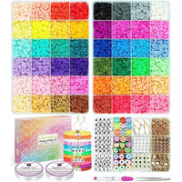 Paodey Bracelet Making Kit 12000 Pcs Clay Beads, 48 Colors 3 Boxes Friendship Bracelet Kit, Polymer Spacer Beads For Bracelets With Elastic Strings, Crafts Gift For Kids Teen