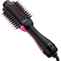 Hair Dryer Brush Blow Dryer Brush In One, Upgraded 4 In 1 Hair Dryer And Styler Volumizer With Negative Ion Anti-Frizz Ceramic Titanium Barrel Hot Air Brush Hair Straightener Brush