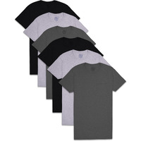 Fruit Of The Loom Men's Pocket T-Shirt Multipack, 6 Pack - Assorted Colors, Medium