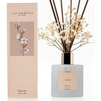 Cocorr   Na Reed Diffuser Set, 6.7 Oz Clean Linen Scented Diffuser With Sticks Home Fragrance Essential Oil Reed Diffuser For Bathroom Shelf Decor