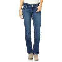 Wallflower Women's Luscious Curvy Bootcut Mid-Rise Insta Stretch Juniors Jeans (Standard And Plus), Chrystie, 7 Short