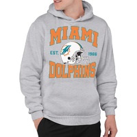 Junk Food Clothing X Nfl - Miami Dolphins - Team Helmet - Adult Pullover Hooded Sweatshirt For Men And Women - Size 2 X-Large
