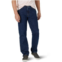 Wrangler Authentics Men's Big & Tall Classic 5-Pocket Regular Fit Cotton Jean, Dark Rinse, 44W X 32L