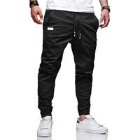 Bilitry Bibong Men Joggers Chino Cargo Pants Hiking Outdoor Recreation Pants Twill Fitness Track Jogging Pants Casual Cotton Pants Black Xxl