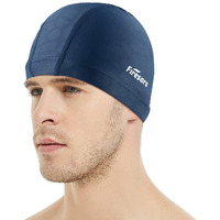 Firesara Fabric Swim Cap, High Elasticity Swimming Cap Keeps Hair Clean Breathable Fit Both Long Hair Short Hair, Swim Caps Woman Girls Men Kids One Size Hat