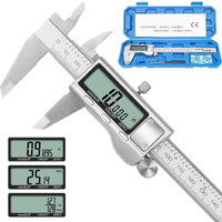 Digital Caliper, Sangabery 6 Inch Stainless Steel Caliper Measuring Tool With Inch/Metric/Fractions Conversion And Large Lcd Display, Perfect For Diy, Household And Professional Use