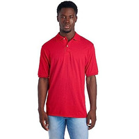 Jerzees Mens Spotshield Stain Resistant (Short & Long Sleeve) Polo Shirt, Short Sleeve - True Red, Large Us