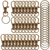 120Pcs Premium Swivel Lanyard Snap Hook With Key Rings (Multicolor)