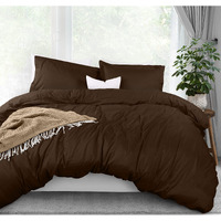 Utopia Bedding Duvet Cover King Size Set - 1 Duvet Cover With 2 Pillow Shams - 3 Pieces Comforter Cover With Zipper Closure - Ultra Soft Brushed Microfiber, 104 X 90 Inches (King, Brown)