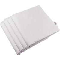 Thmyo 4-Pack 100% Cotton Comfortable Solid Decorative Throw Pillow Case, Square Cushion Cover Pillowcase Sublimation Blank Pillow Covers Diy Throw Pillowcase(20X20 Inch/ 50X50Cm,Light Silver Grey)
