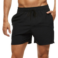 Tyhengta Men 's Stretch Swim Trunks Quick Dry Beach Shorts With Zipper Pockets And Mesh Lining Black 42