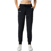 Haowind Joggers For Women With Pockets Elastic Waist Workout Sport Gym Pants Comfy Lounge Yoga Running Pants(Black Xxl)