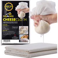 Sufaniq Cheesecloth, Grade 100 (18 Sq Feet), 100% Pure Cotton Reusable Cheese Cloths For Straining, Unbleached Ultra Fine Cheese Cloth Fabric, Premium Butter Muslin Cloth For Straining - (2 Sq Yard)